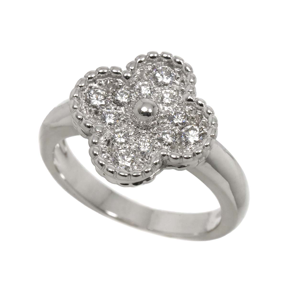 VintageAlhambra Diamond Ring 18K WG 750 53 6.25-6.5US