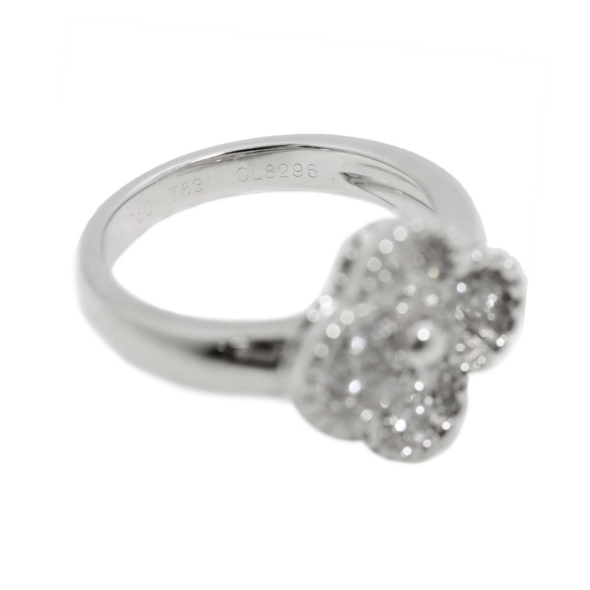 VintageAlhambra Diamond Ring 18K WG 750 53 6.25-6.5US