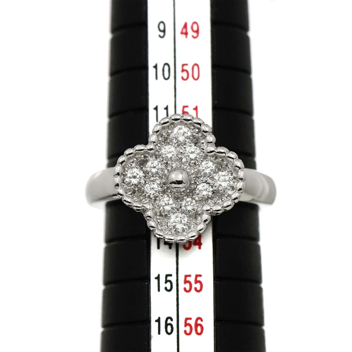 VintageAlhambra Diamond Ring 18K WG 750 53 6.25-6.5US