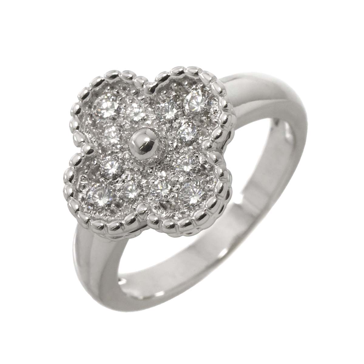 VintageAlhambra Diamond Ring 18K WG 750 53 6.25-6.5US