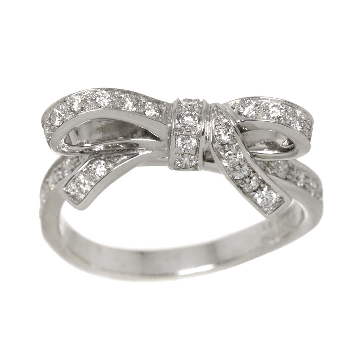 Diamond Ring 18K WG 750 size51 5.25-5.5(US)