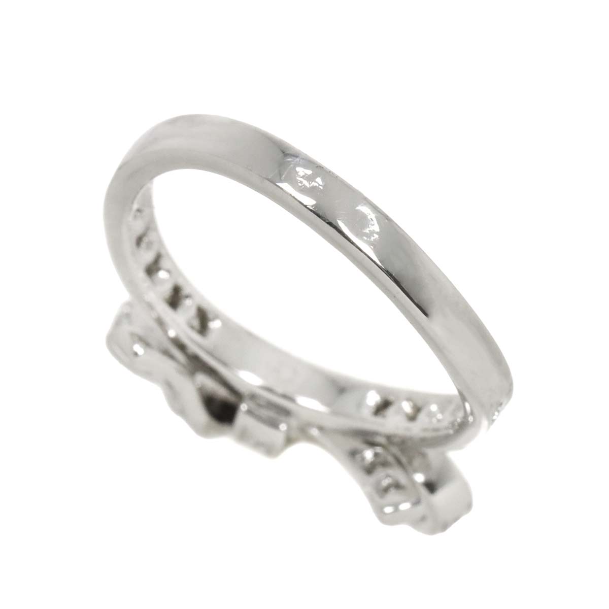 Diamond Ring 18K WG 750 size51 5.25-5.5(US)