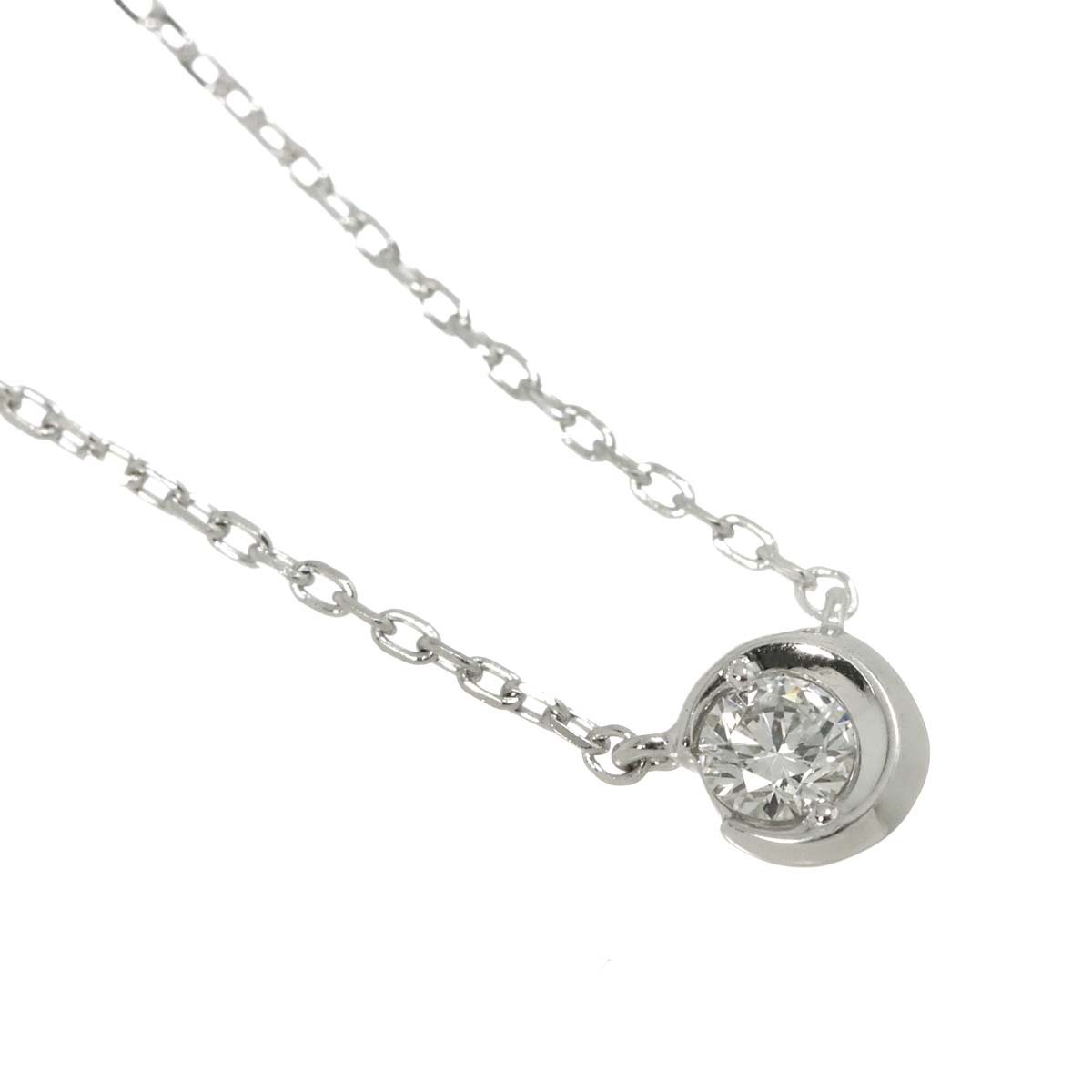 Diamond 0.04ct Necklace 18K WG 750