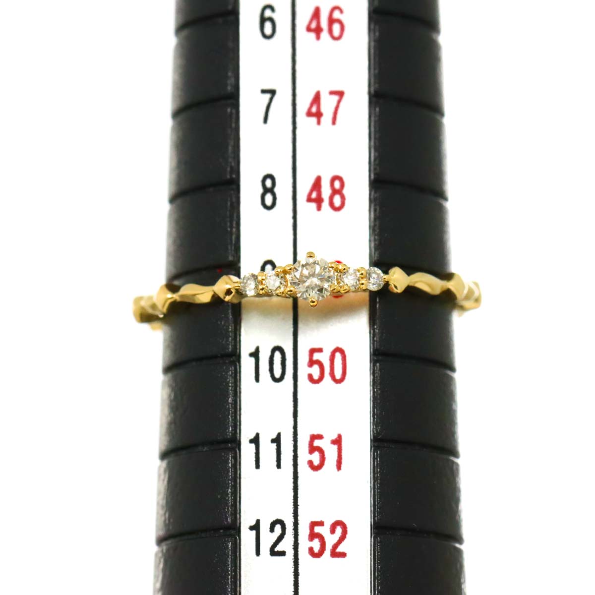 Diamond 0.08ct Ring 18K YG 750 Size4.75-5(US)