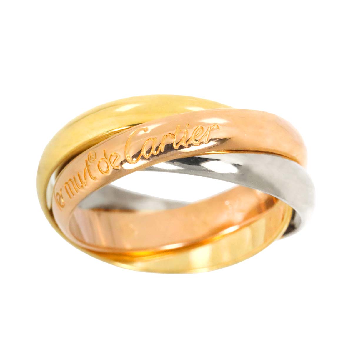 Trinity MM Ring 18K YG WG PG 750 Size52 6(US)