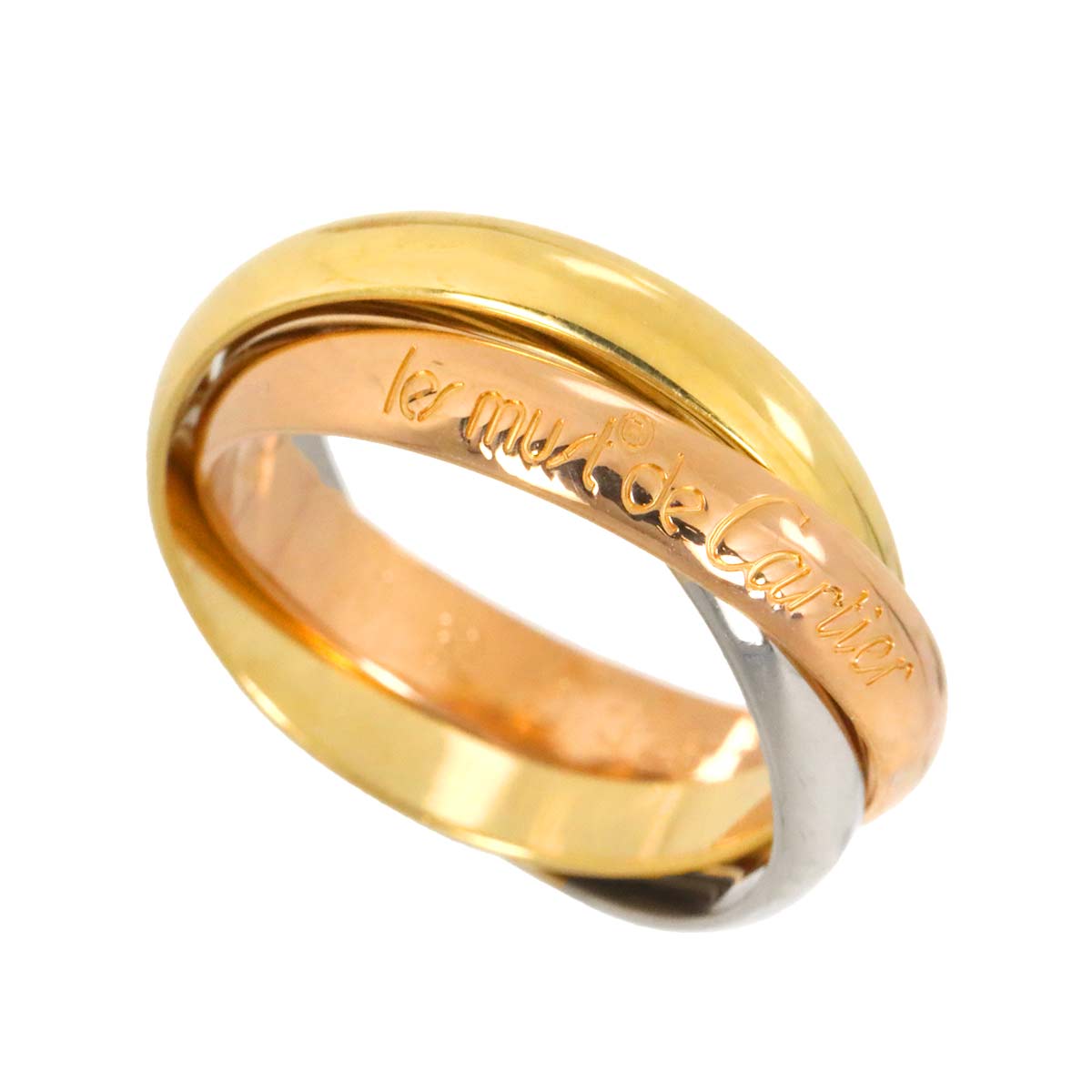 Trinity MM Ring 18K YG WG PG 750 Size52 6(US)