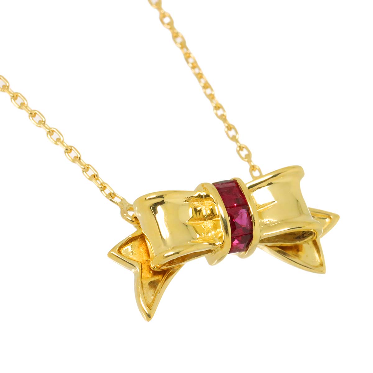 Ruby Necklace 18K Yellow Gold 750