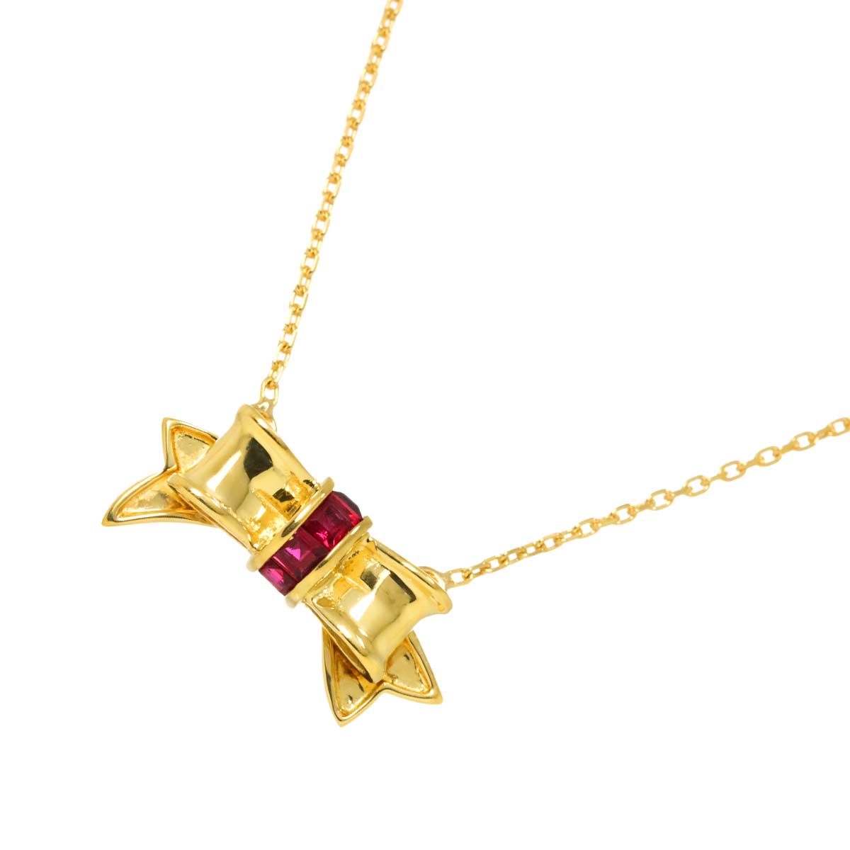 Ruby Necklace 18K Yellow Gold 750