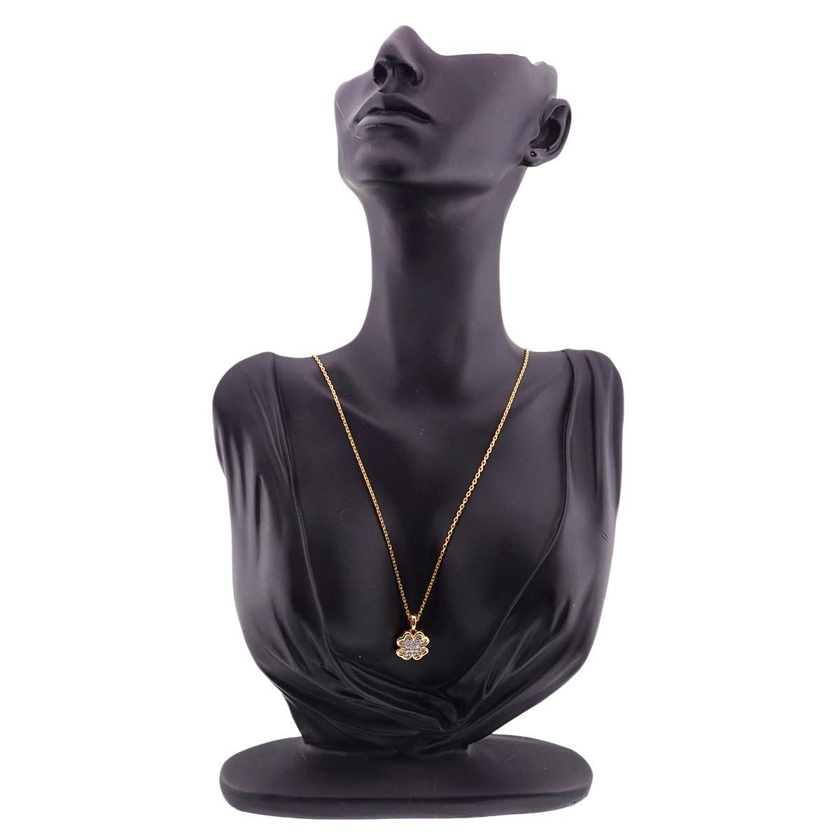 Diamond Necklace 18K Yellow White Gold 750