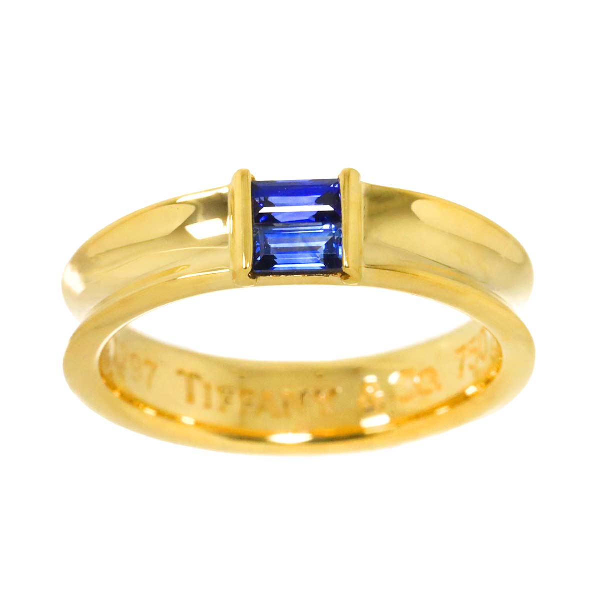 Sapphire Ring 18K YG 750 Size5.75-6(US)