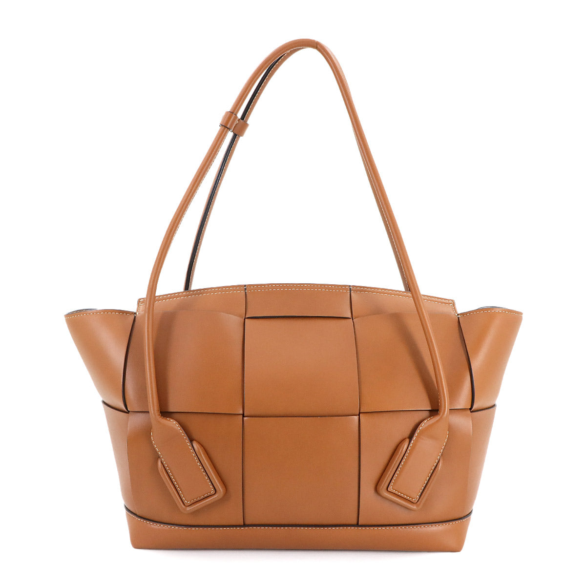 Maxi Intrecciato Arco Tote Bag Leather Brown 598244