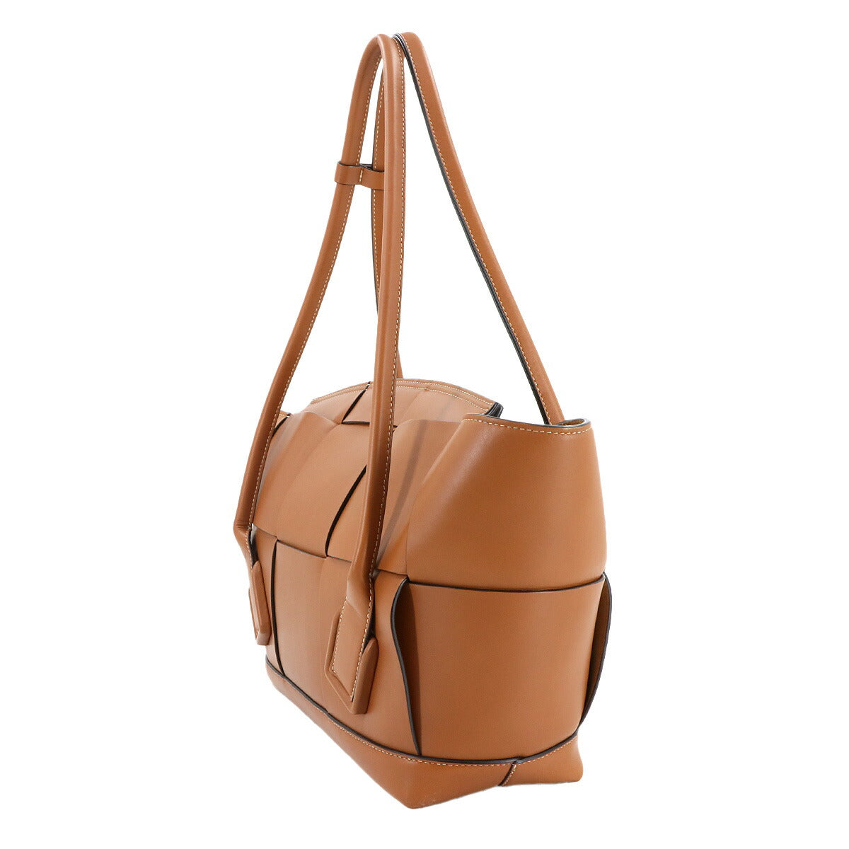 Maxi Intrecciato Arco Tote Bag Leather Brown 598244