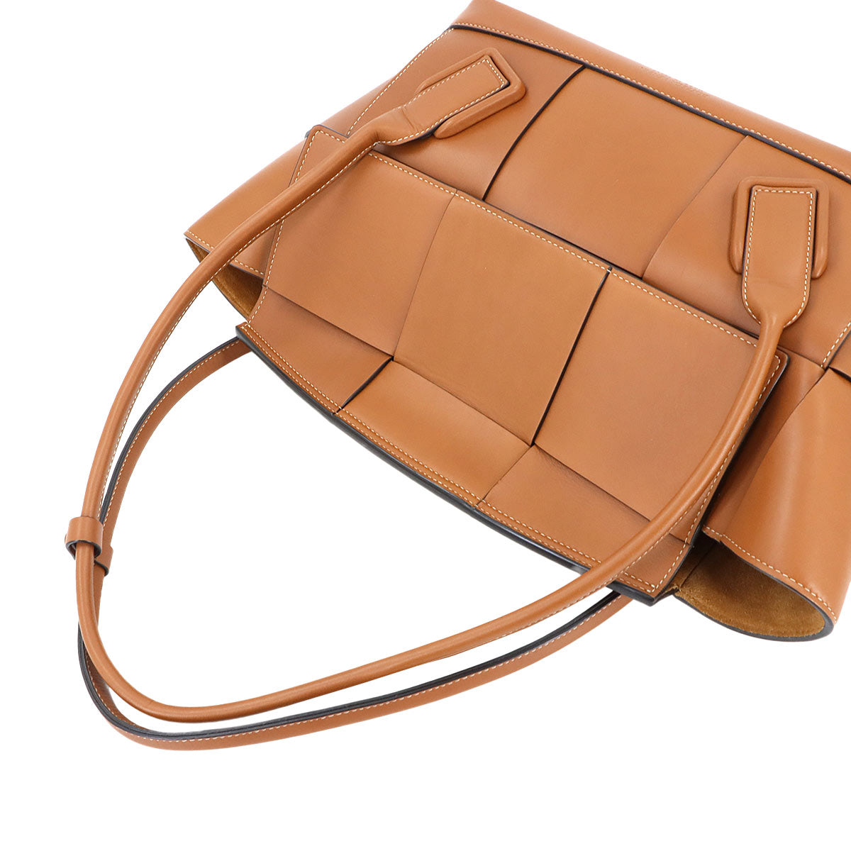 Maxi Intrecciato Arco Tote Bag Leather Brown 598244