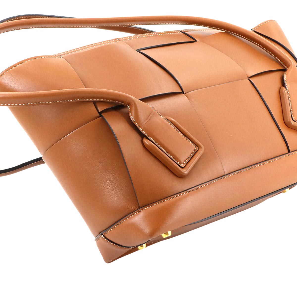 Maxi Intrecciato Arco Tote Bag Leather Brown 598244