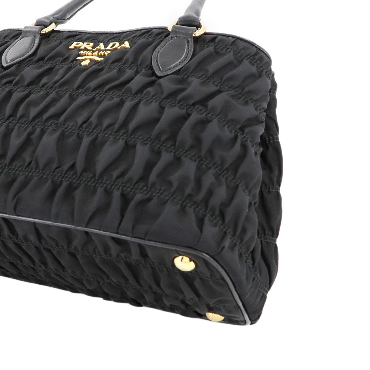 2way Hand Shoulder Bag Nylon Leather Nero Black 1BA173