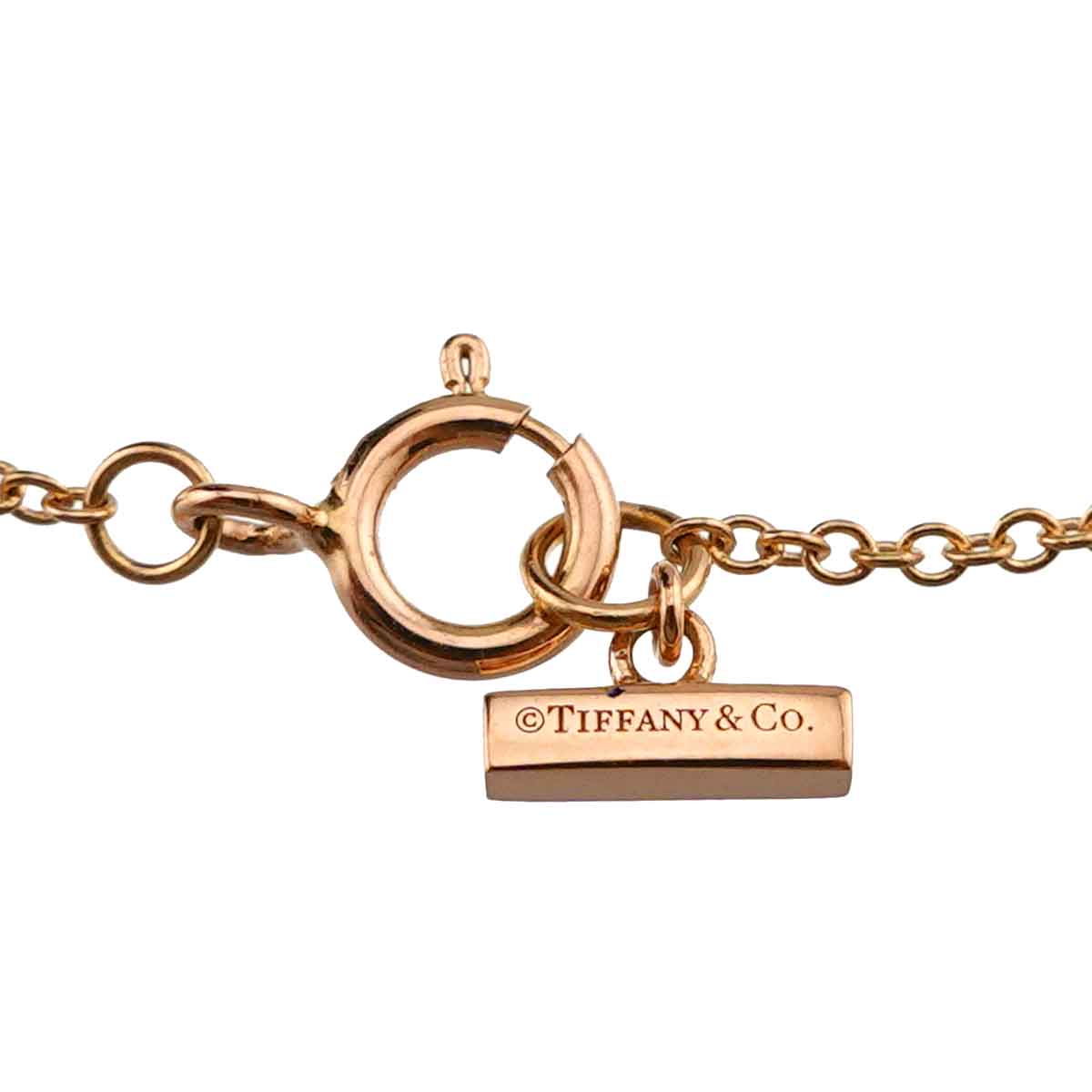 T circle Necklace Diamond Mother of Pearl MOP 18K PG 750