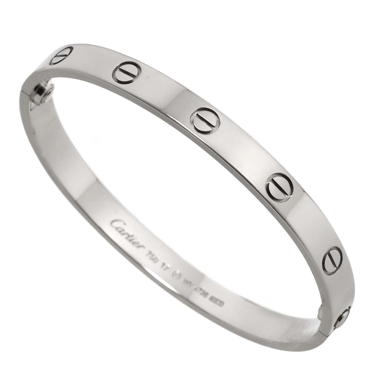 Cartier Love Bracelet Bangle 18K WG 750 Size17