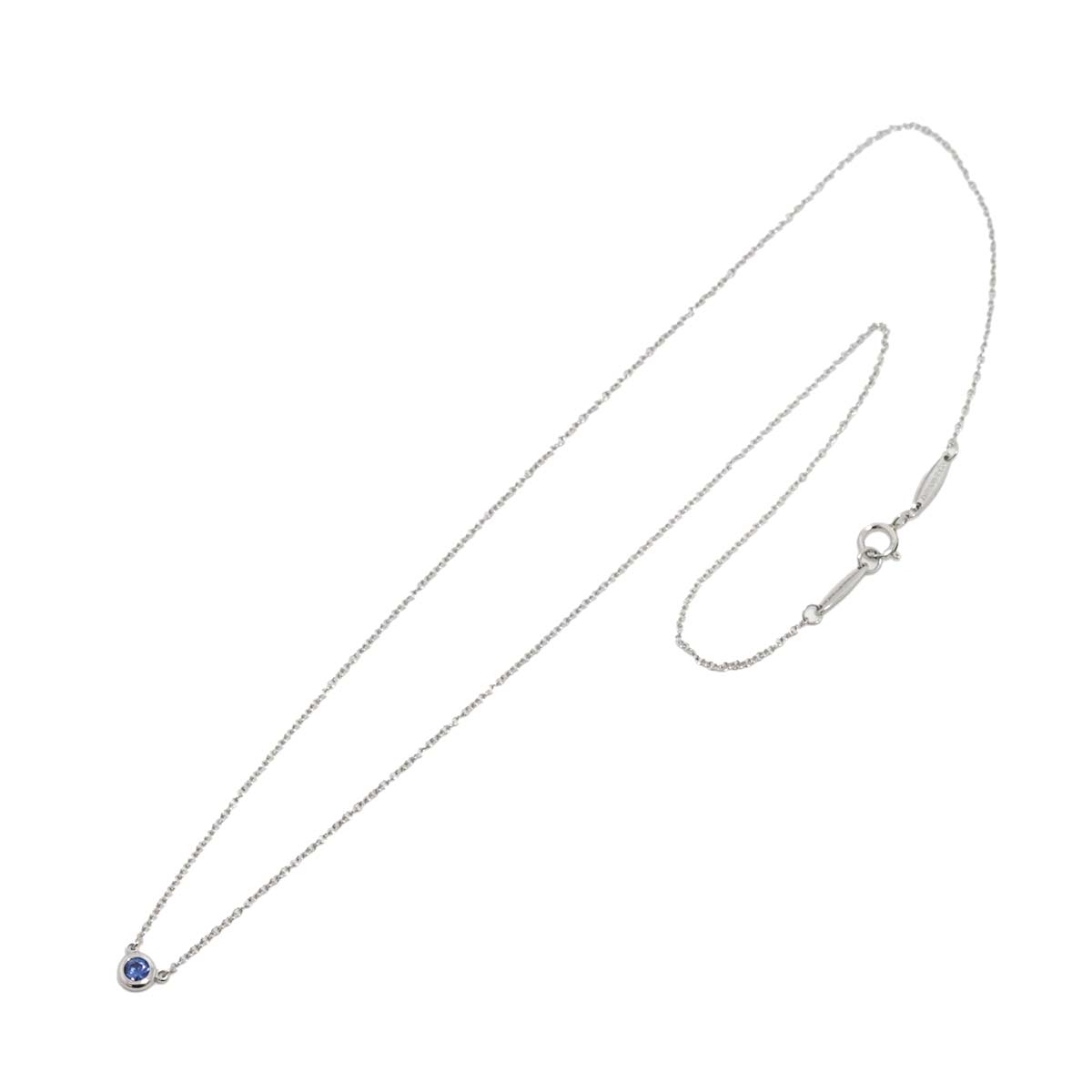 By The Yard Sapphire Diamond Necklace Platinum