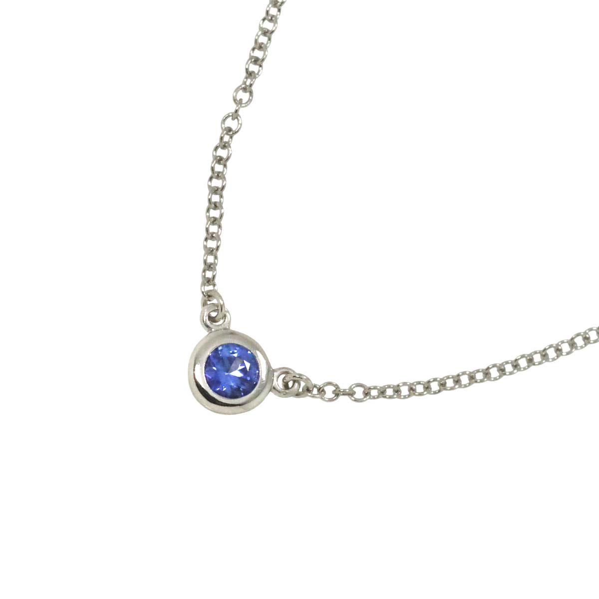 By The Yard Sapphire Diamond Necklace Platinum