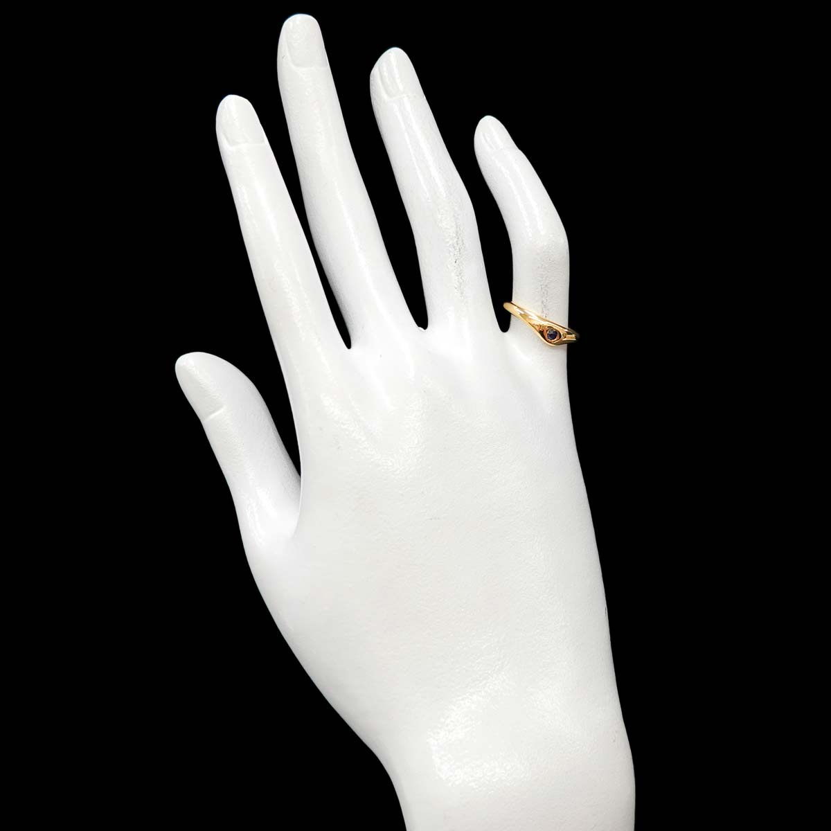 Sapphire Ring 18K Yellow Gold 750 Size4.75-5(US)