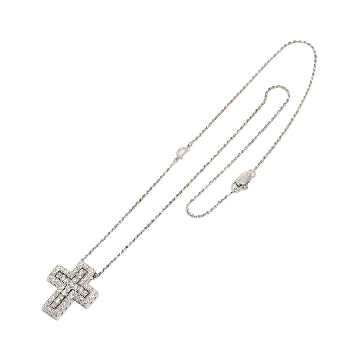 Belle Epoque Diamond Cross Necklace XS 18K WG 750