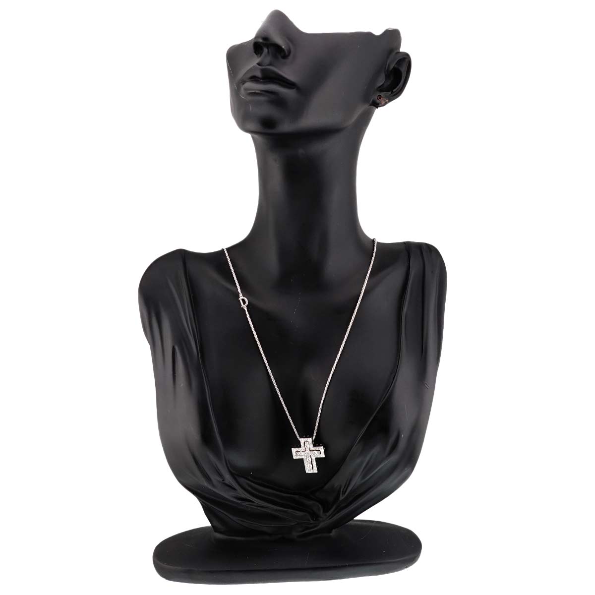 Belle Epoque Diamond Cross Necklace XS 18K WG 750