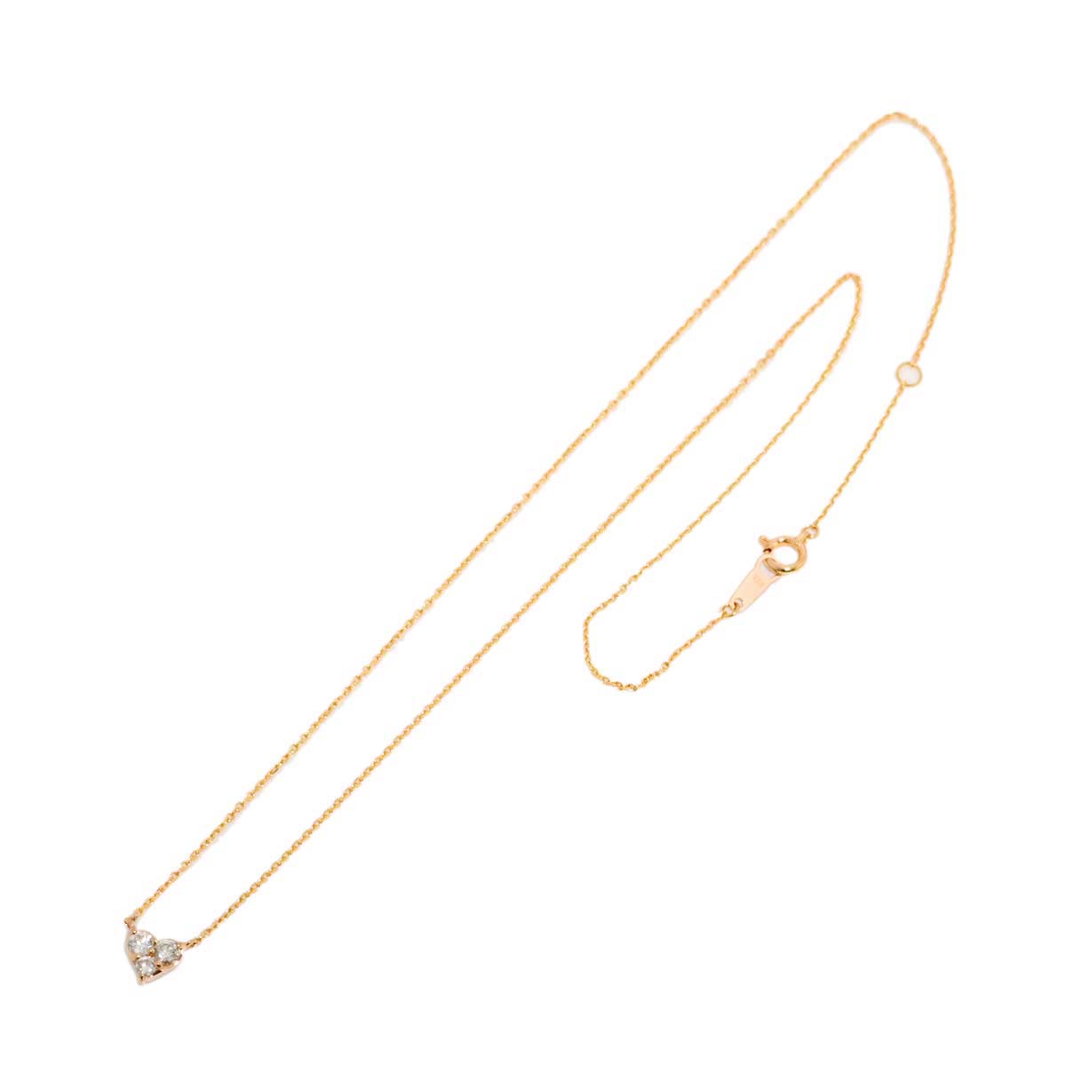 VENDOME Aoyama Diamond 0.22ct Heart Necklace 18K Pink Gold 750