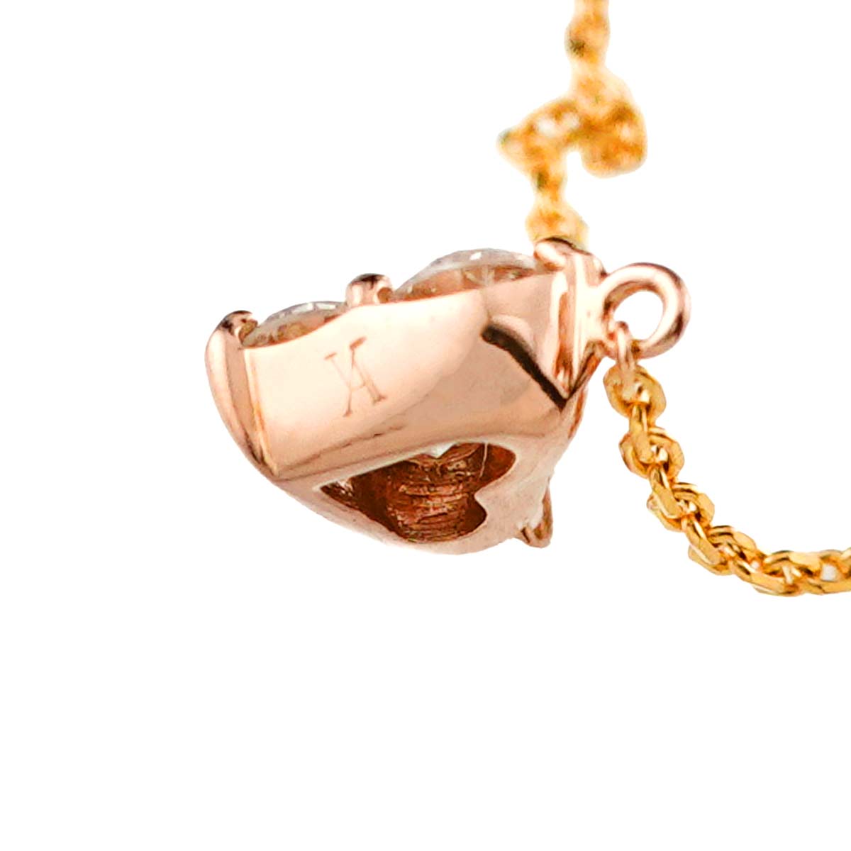 VENDOME Aoyama Diamond 0.22ct Heart Necklace 18K Pink Gold 750