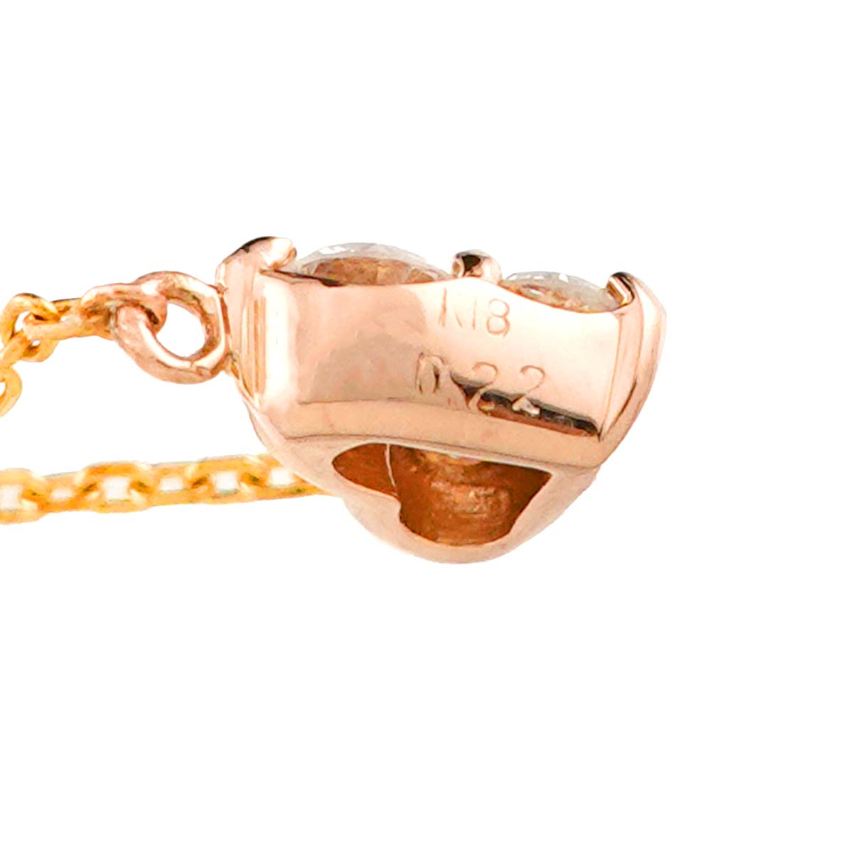 VENDOME Aoyama Diamond 0.22ct Heart Necklace 18K Pink Gold 750