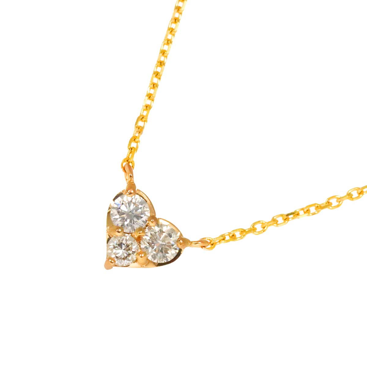 VENDOME Aoyama Diamond 0.22ct Heart Necklace 18K Pink Gold 750