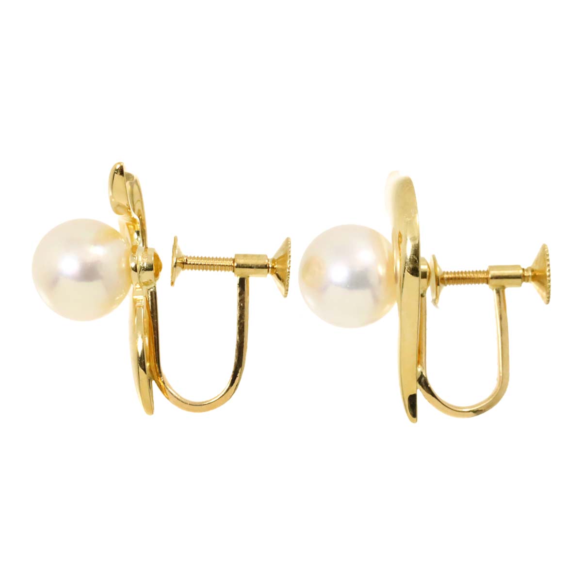 Akoya Pearl 7.0mm Earrings 18K Yellow Gold 750