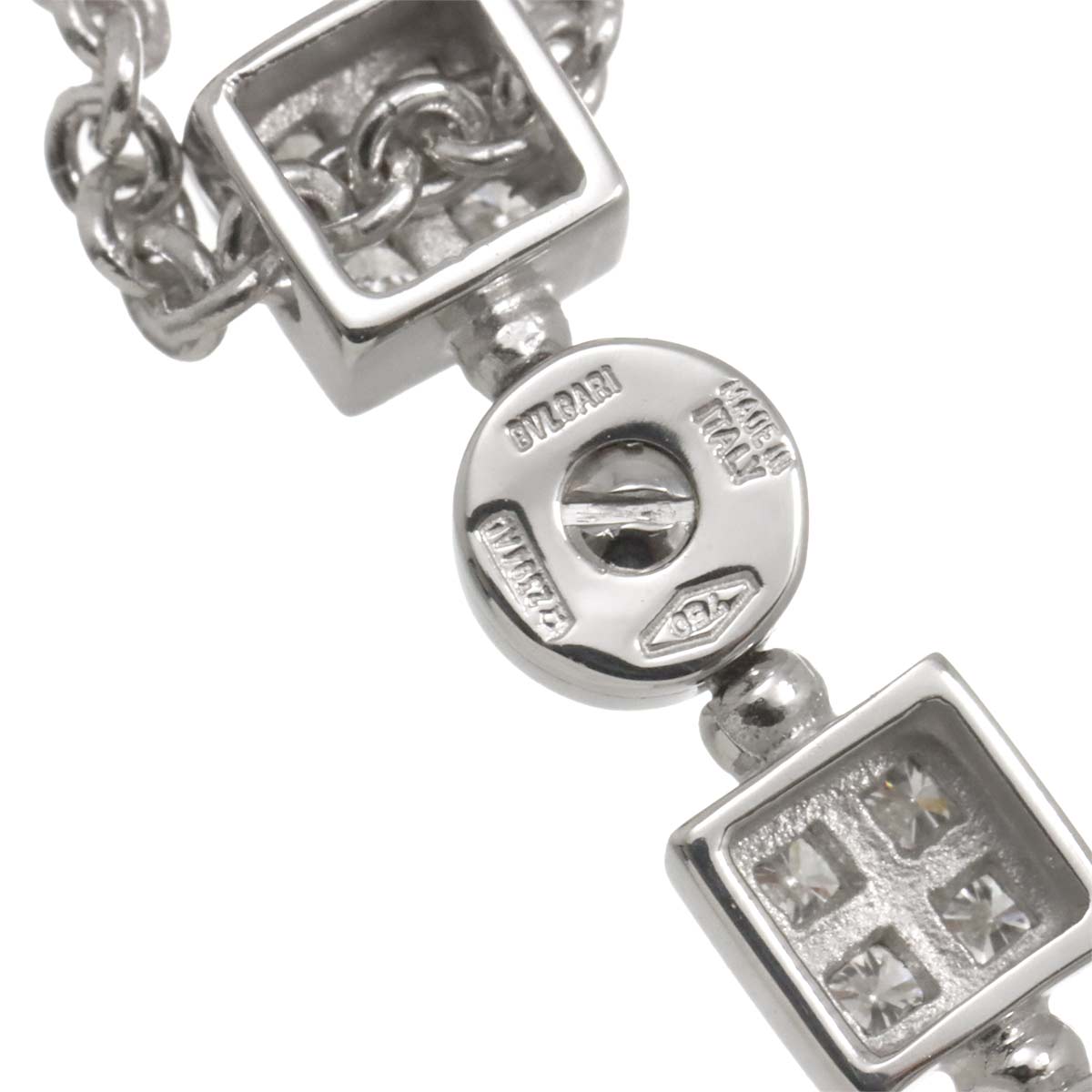 Diamond Necklace 18K White Gold 750