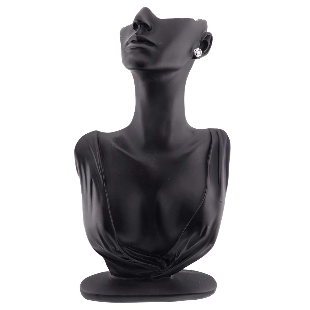 Diamond Blossom Flower Earring Pierced 18K WG 750