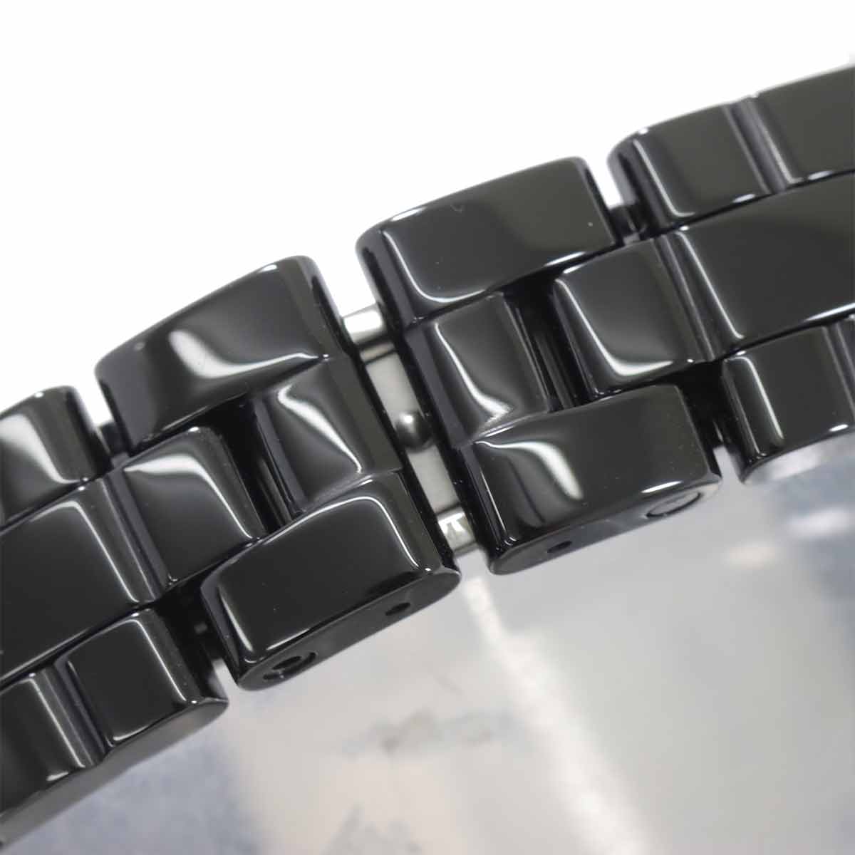 J12 H2571 Diamond Bezel Black Ceramic Quartz 29mm Ladies