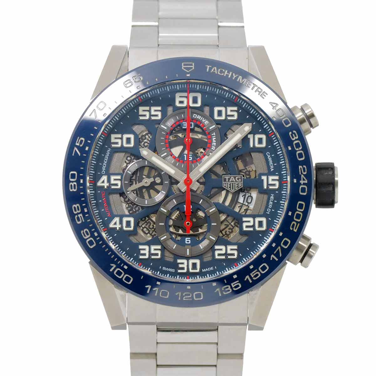 Carrera Caliber Heuer 01 CAR2A1K Skeleton Dial Mens