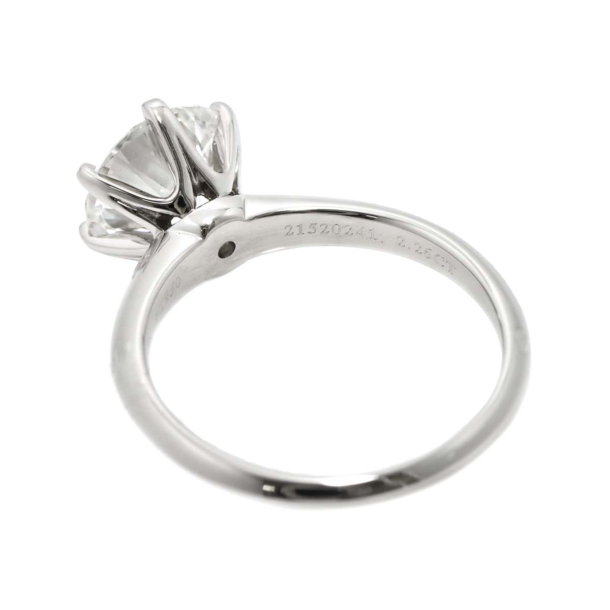 Diamond 2.26ct F/VVS2/EX Ring Pt Platinum Size6(US)