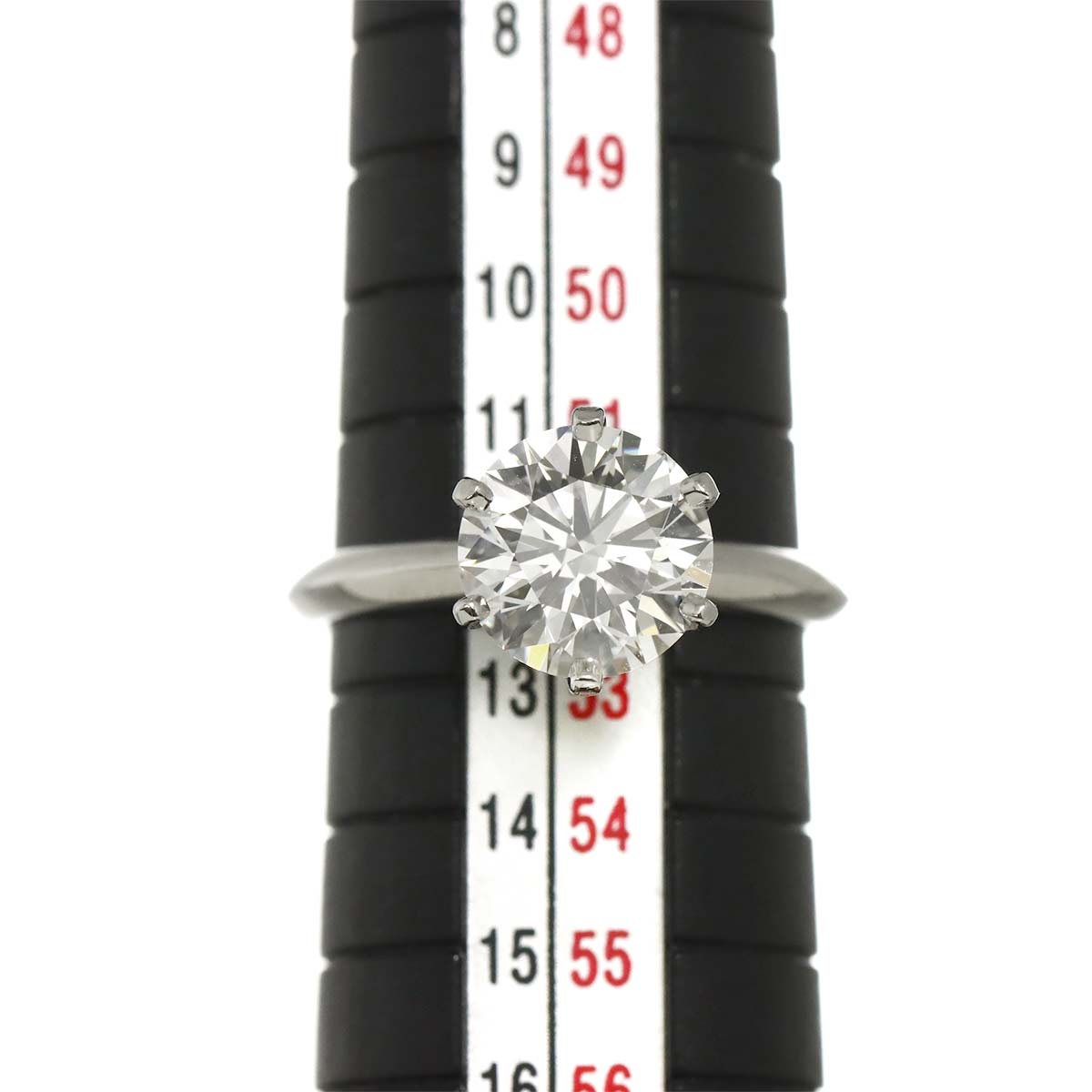 Diamond 2.26ct F/VVS2/EX Ring Pt Platinum Size6(US)