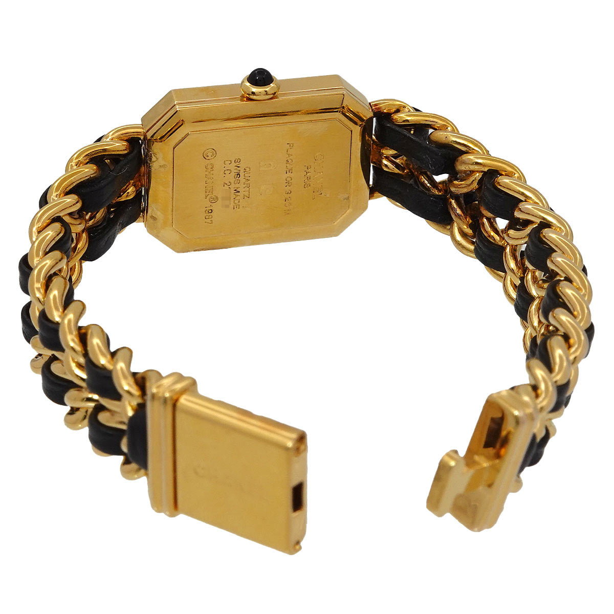 Premiere Size L H0001 Vintage Quartz Black Dial Ladies Watch