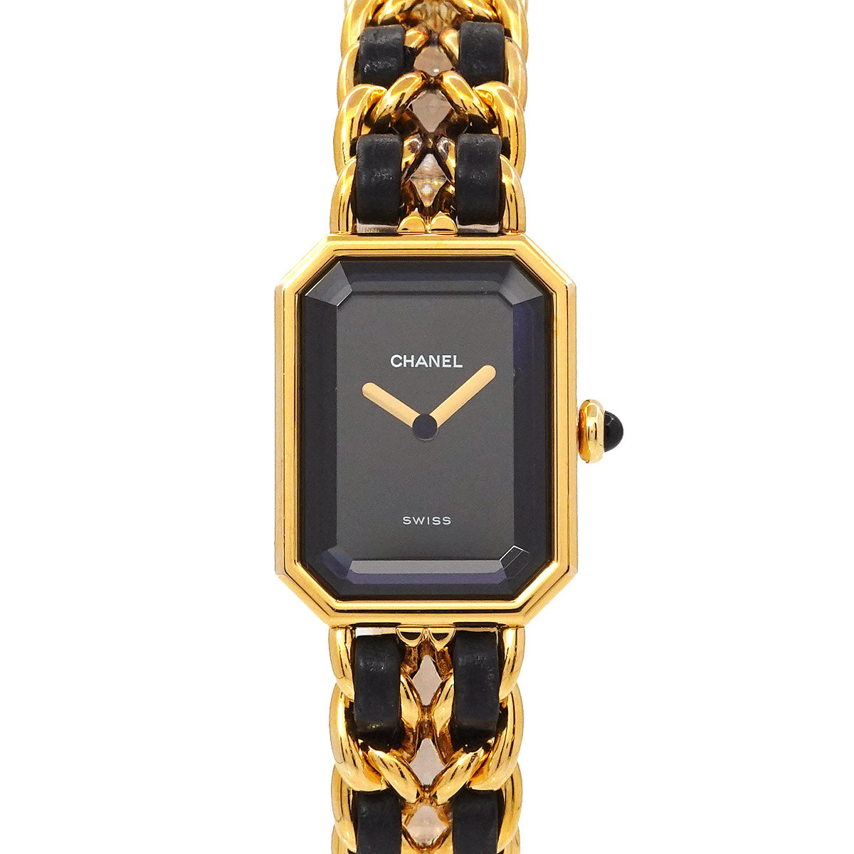 Premiere Size L H0001 Vintage Quartz Black Dial Ladies Watch