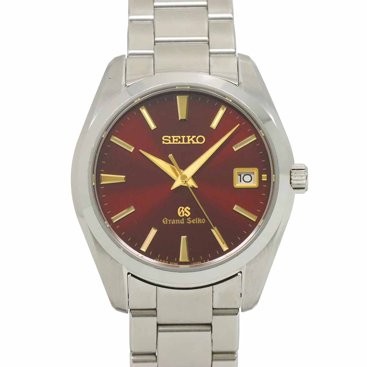 GRAND SEIKO SBGV027 9F82 0AG0 Date Quartz Red Dial Mens Watch