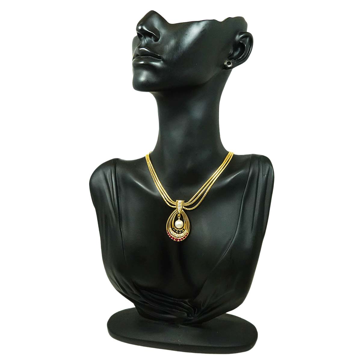 Akoya Pearl Multistone Necklace 18K YG 750