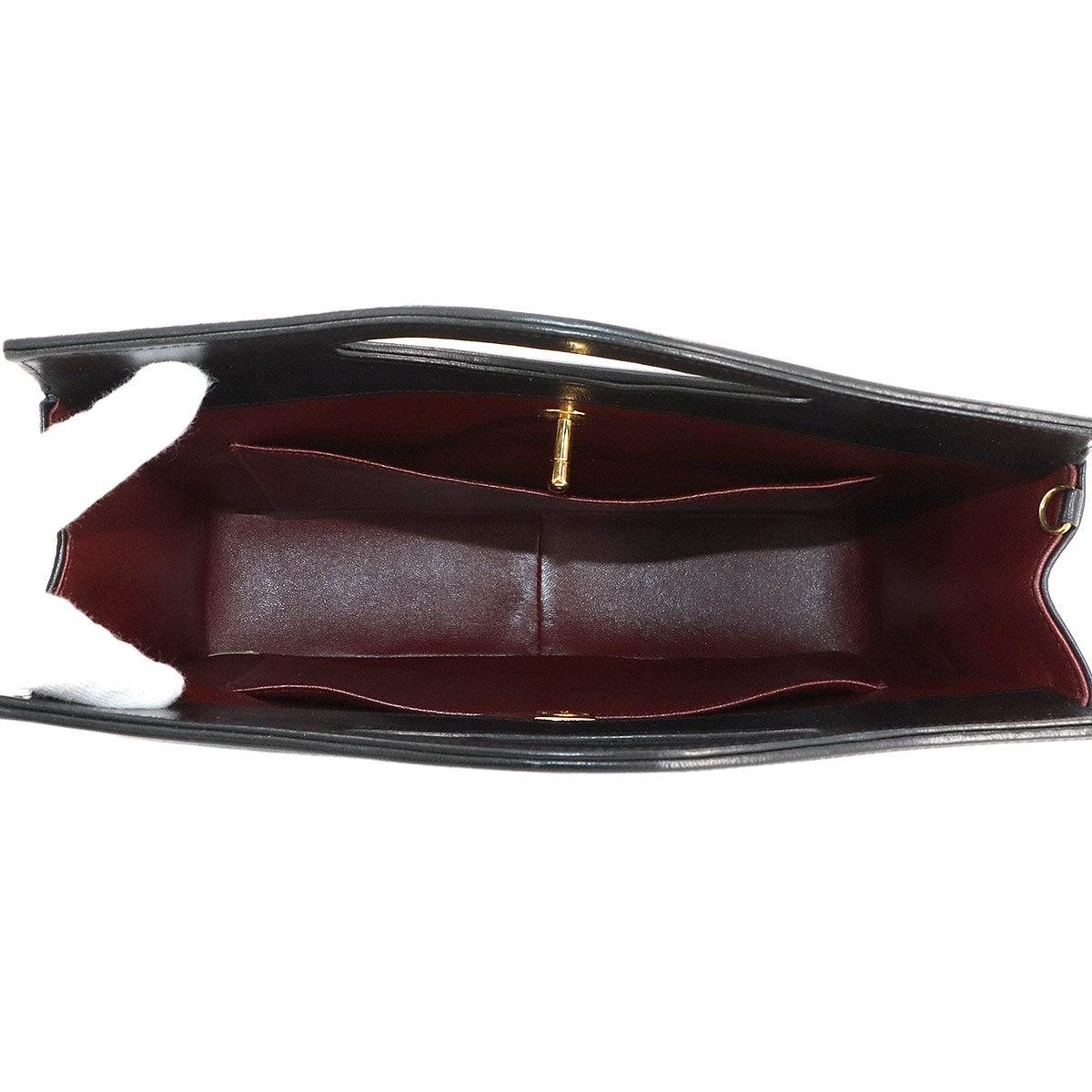 Matelasse 2way Hand Shoulder Bag Leather Black Vintage Purse