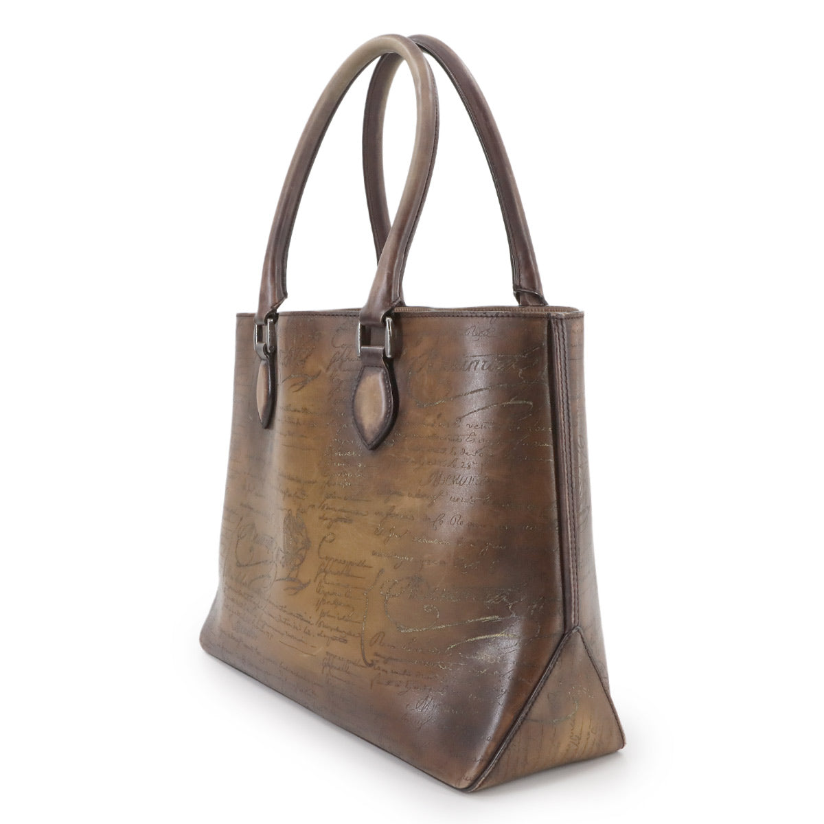 Berluti Calligraphy Toujours Tote Bag Venezia Leather Navy Purse