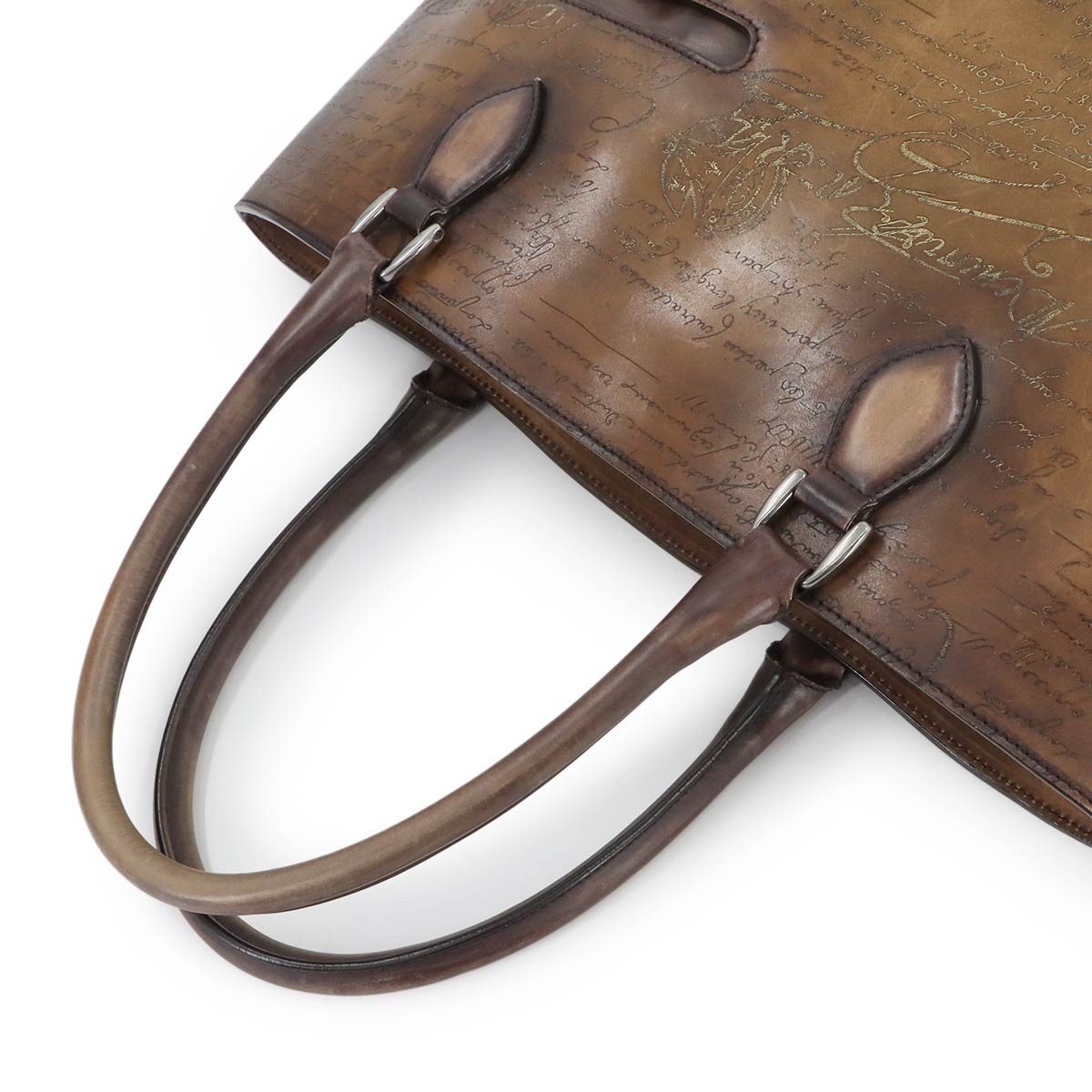 Berluti Calligraphy Toujours Tote Bag Venezia Leather Navy Purse