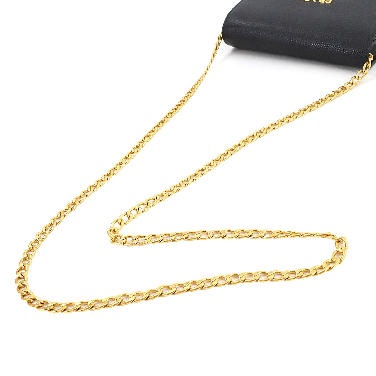 2way Shoulder Clutch Bag Saffiano Leather Black