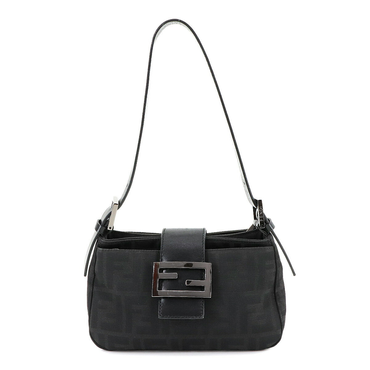 FENDI Zucca Mini Mamma Baguette Shoulder Bag Canvas Leather 8BR011 90289075