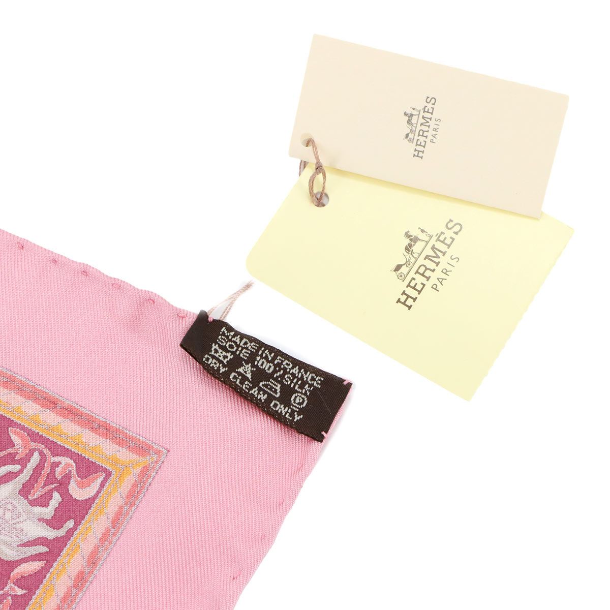 Carre 90 Scarf Chasse en inde Silk Rose Cuivre