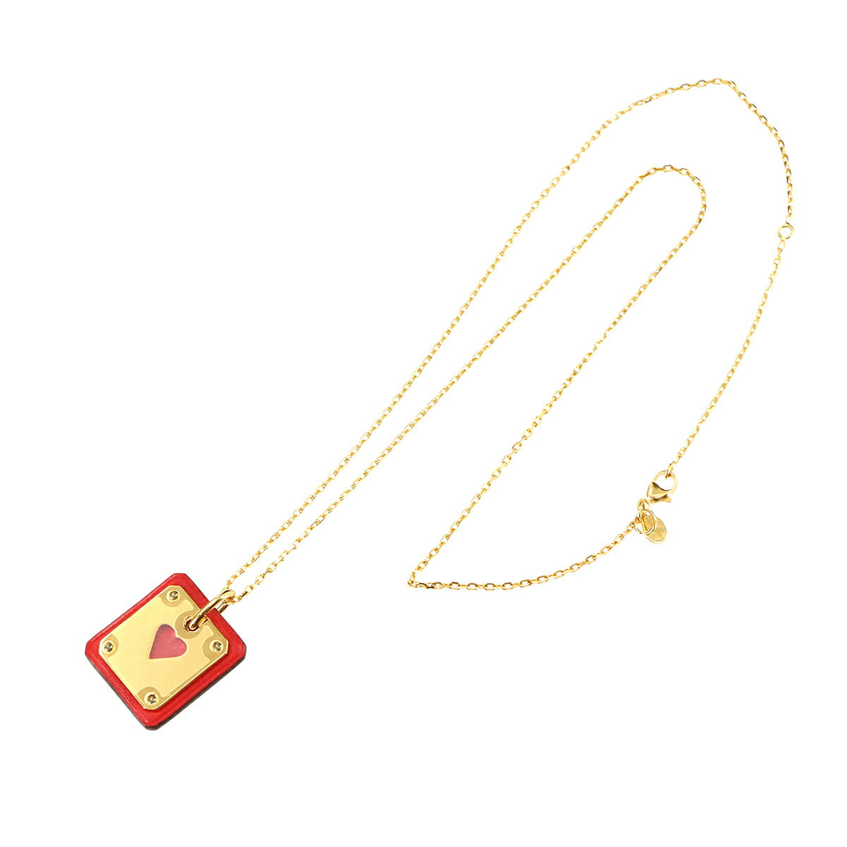 As de Coeur PM Necklace Swift Red Gold Accessory