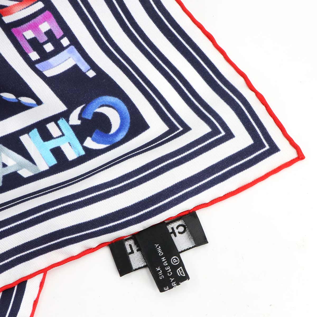 Matelasse Coco Logos Scarf Silk 100% Navy Accessory