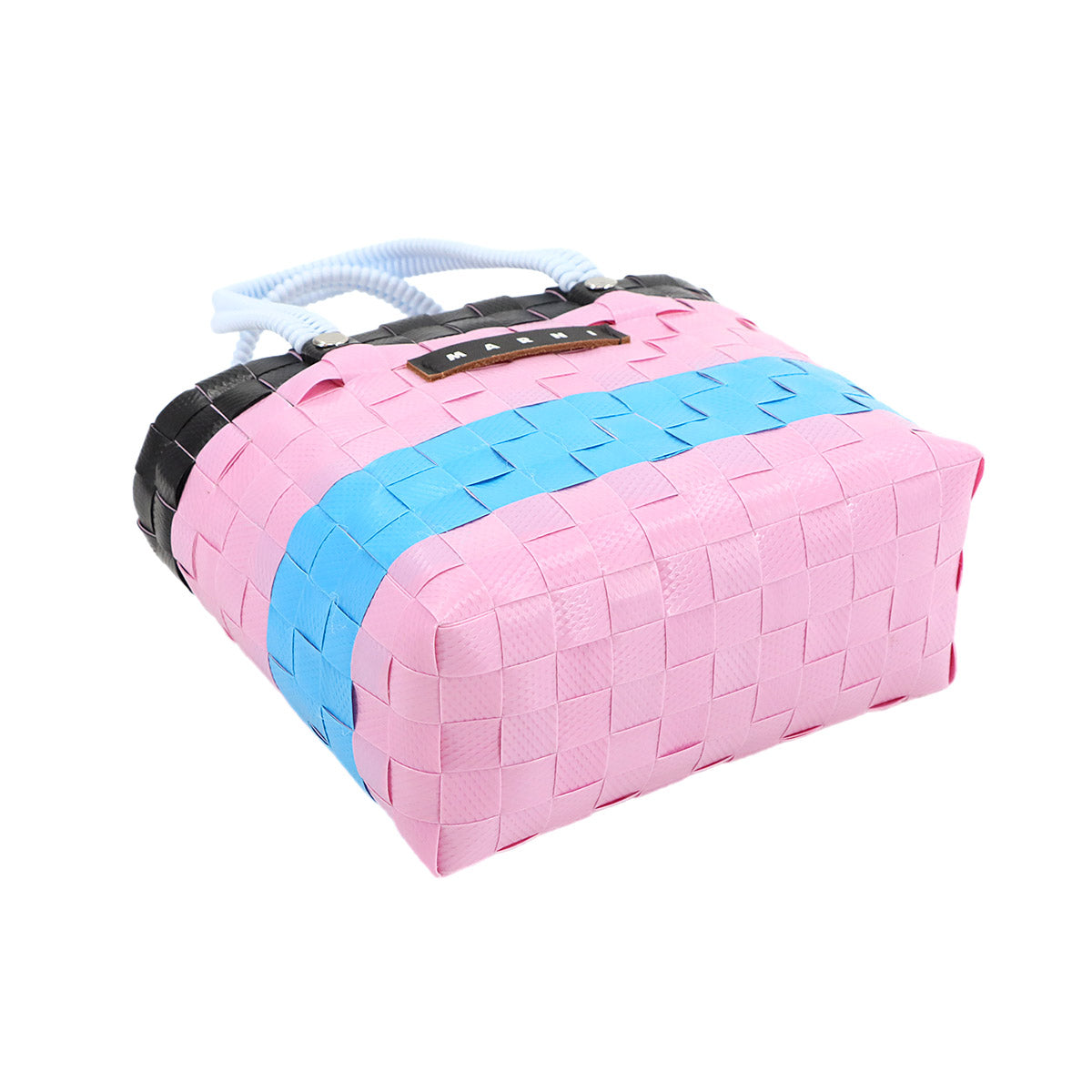 MARNI Box Basket Hand Bag Polypropylene Yellow Brown M00638 Purse